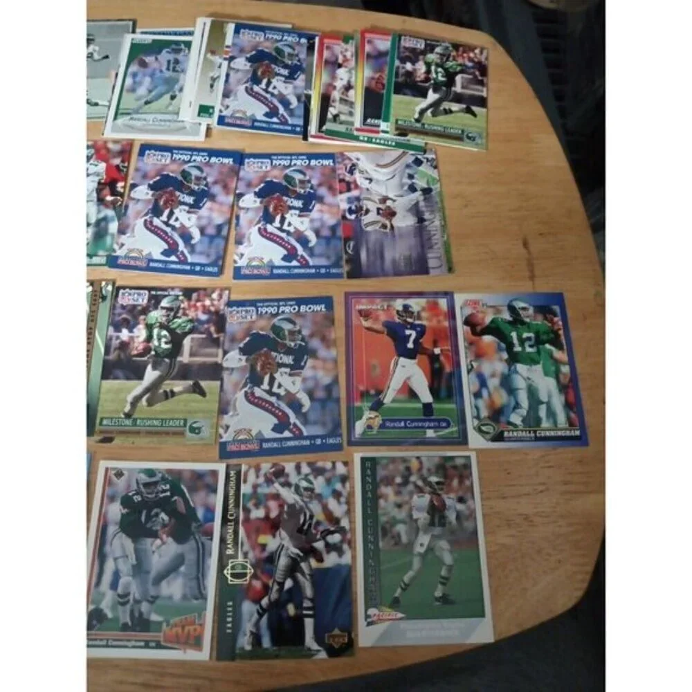 50 Randall Cunningham Lot Football Cards Base Inserts Collection